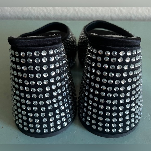 Simon Miller SLICE Platform Rhinestone  Mule Block Flared Heel Sandals Shoes 35 - Picture 8 of 13